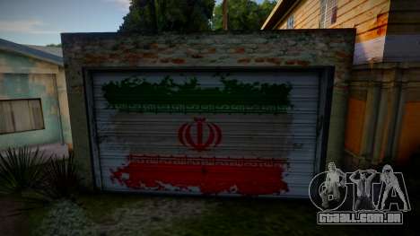 IRANIAN Flag On The CJ Garage para GTA San Andreas