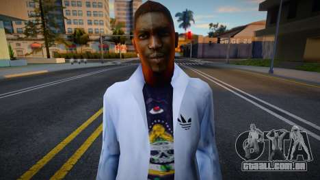 Men White Hoodie HD para GTA San Andreas