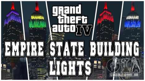 Empire State Building lights Cyan para GTA 4