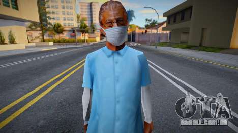 Velho Reece em uma máscara protetora para GTA San Andreas