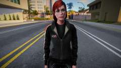 Jane Shepard em um capuz de Mass Effect para GTA San Andreas