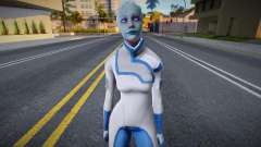 Liara TSony no uniforme dos cientistas do Mass Effect para GTA San Andreas