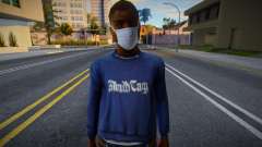 Madd Dogg em uma máscara protetora para GTA San Andreas