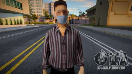 Omyri em uma máscara protetora para GTA San Andreas