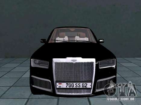 Aurus Senat AM Plates para GTA San Andreas