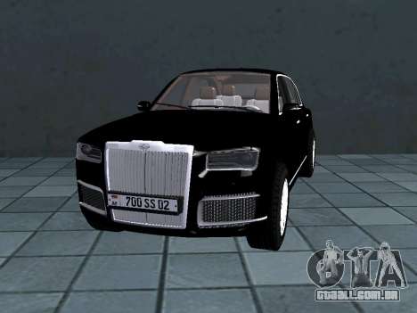 Aurus Senat AM Plates para GTA San Andreas