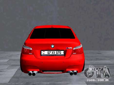 BMW M5 E60 V2 AM Plates para GTA San Andreas