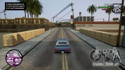 Mostrando coordenadas para GTA San Andreas Definitive Edition