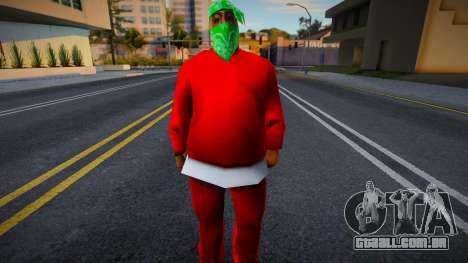 Red Fam 1 With Green Bandana para GTA San Andreas