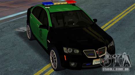 Pontiac G8 GXP LAPD (Base) para GTA Vice City