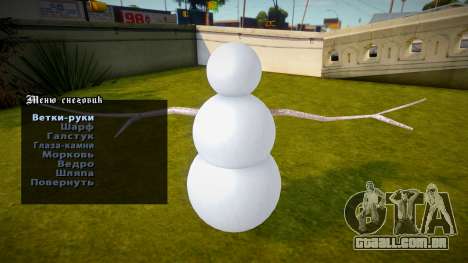 Para fazer um boneco de neve para GTA San Andreas