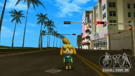 Isabelle from Animal Crossing (Teal) para GTA Vice City
