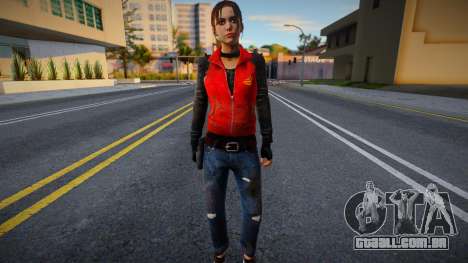 Zoe em roupas vermelhas de Left 4 Dead para GTA San Andreas