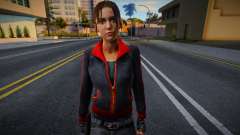 Zoe em preto e vermelho de Left 4 Dead para GTA San Andreas