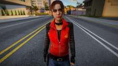 Zoe em roupas vermelhas de Left 4 Dead para GTA San Andreas