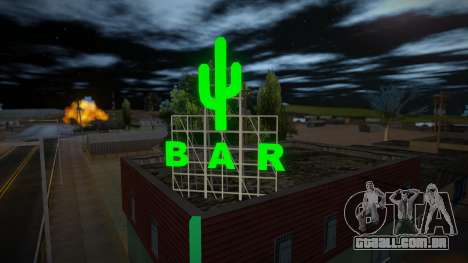 Retextura em estilo neon da vila de Fort-Carson para GTA San Andreas