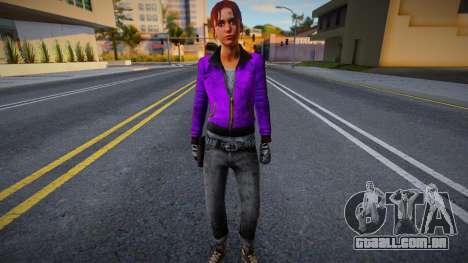 Zoe (Couro Roxo) de Left 4 Dead para GTA San Andreas