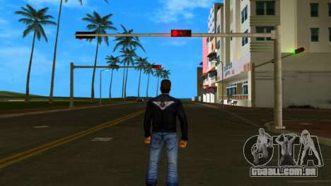 Tommy em roupas de motoqueiro para GTA Vice City