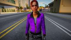 Zoe (Couro Roxo) de Left 4 Dead para GTA San Andreas