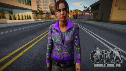 Zoe (Casaco Rosa Roxo) de Left 4 Dead para GTA San Andreas