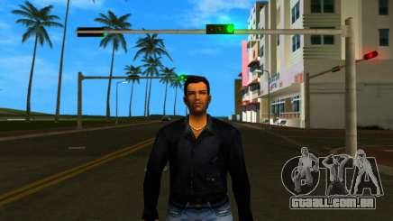 Tommy em roupas de motoqueiro para GTA Vice City