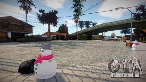 Boneco de neve em vez de hidrante para GTA San Andreas