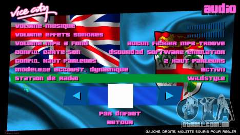 Fiji Flag Menu Background para GTA Vice City