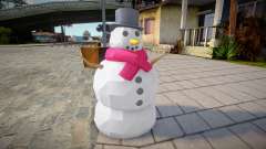 Boneco de neve em vez de hidrante para GTA San Andreas