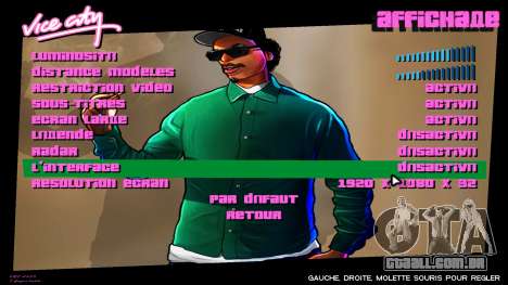 Ryder Menu from GTA San Andreas para GTA Vice City