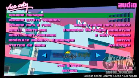Novo menu (plano de fundo) para GTA Vice City
