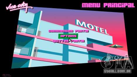 Novo menu (plano de fundo) para GTA Vice City