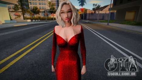 Menina em um vestido de noite para GTA San Andreas
