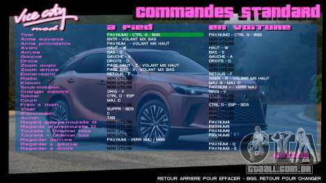 Lexus Menu 3 para GTA Vice City