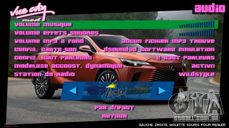 Lexus Menu 3 para GTA Vice City