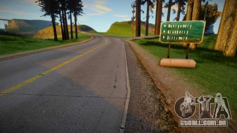 Country Roads Mod para GTA San Andreas