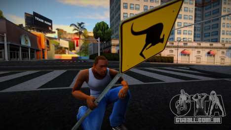 Kangaroo Road Sign para GTA San Andreas