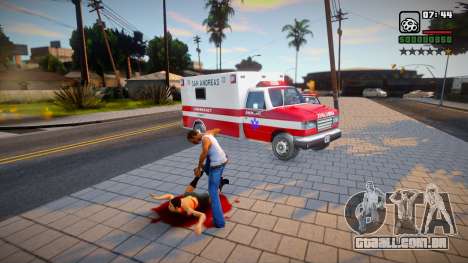 Estrela procurada por agredir um cadáver para GTA San Andreas