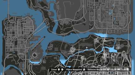 Radar, mapa e ícones no estilo de GTA 5 para GTA San Andreas Definitive Edition