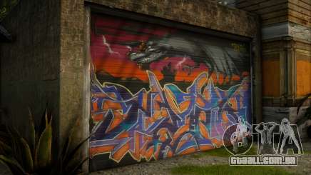 Grove CJ Garage Graffiti v8 para GTA San Andreas Definitive Edition